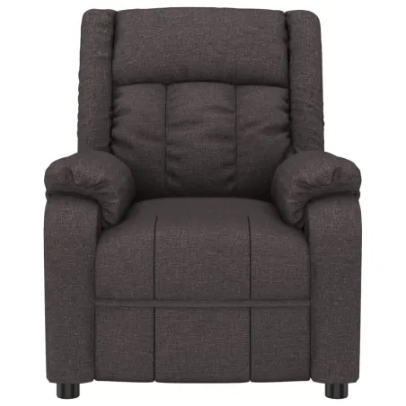 Fauteuil inclinable électrique Marron foncé Tissu