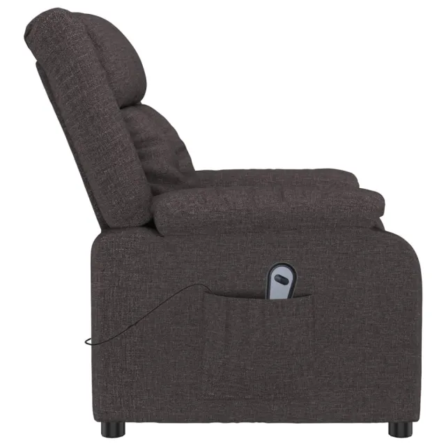Fauteuil inclinable électrique Marron foncé Tissu