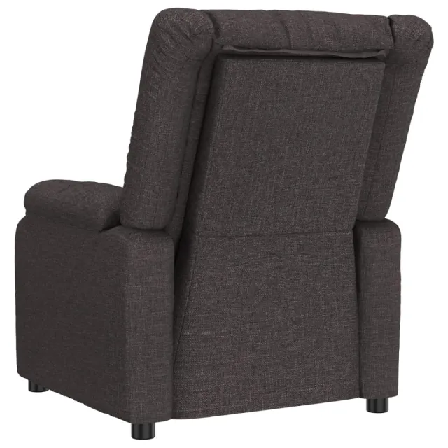 Fauteuil inclinable électrique Marron foncé Tissu