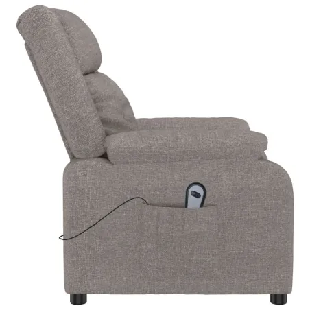 Fauteuil inclinable électrique Taupe Tissu