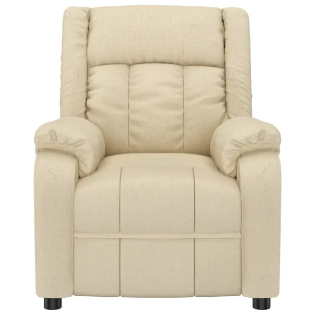 Fauteuil inclinable électrique Crème Tissu
