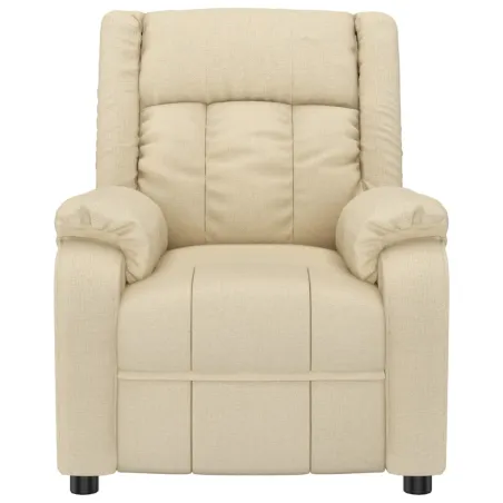 Fauteuil inclinable électrique Crème Tissu