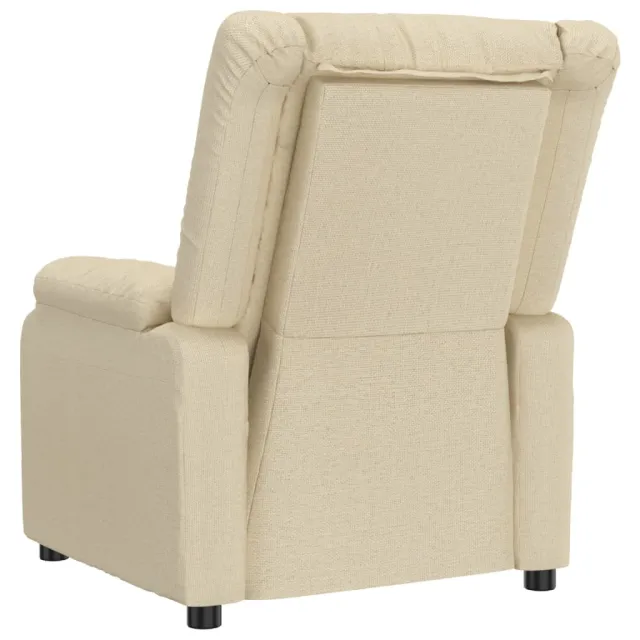 Fauteuil inclinable électrique Crème Tissu