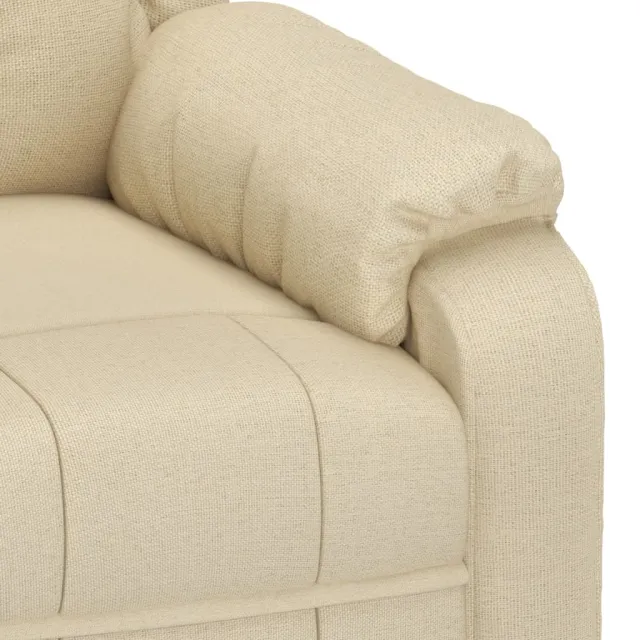 Fauteuil inclinable électrique Crème Tissu