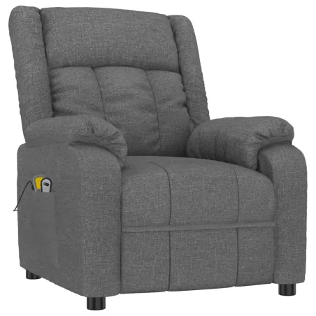 Fauteuil électrique de massage Gris foncé Tissu