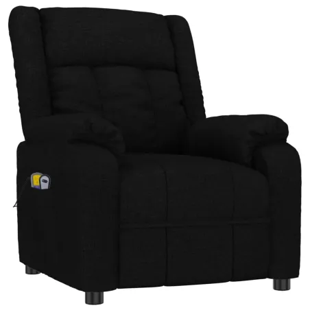 Fauteuil électrique de massage Noir Tissu