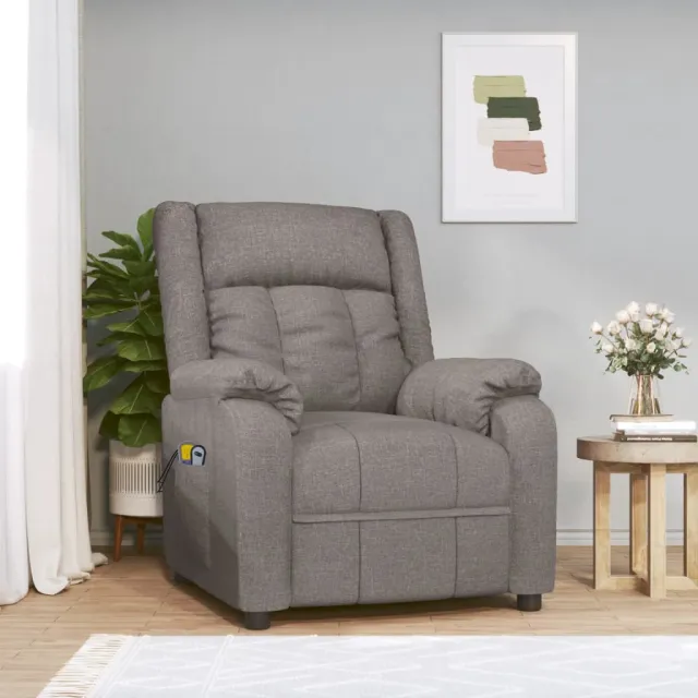 Fauteuil électrique de massage Taupe Tissu