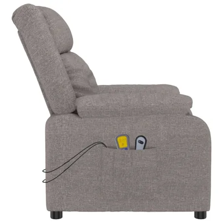 Fauteuil électrique de massage Taupe Tissu