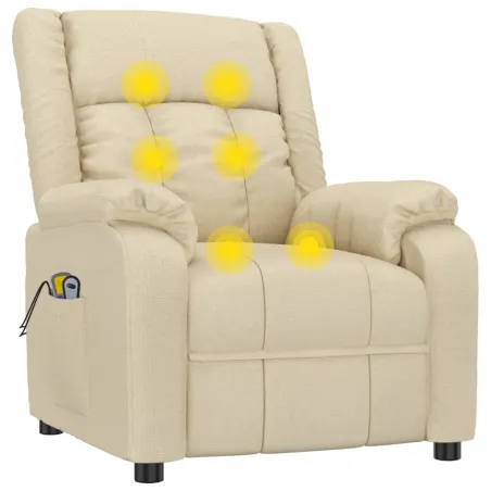 Fauteuil électrique de massage Crème Tissu