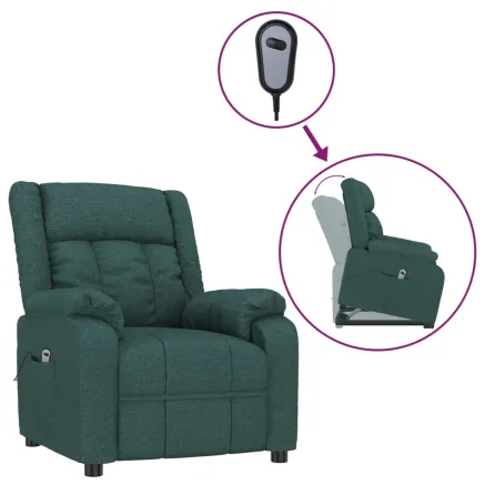 Fauteuil Vert foncé Tissu 2