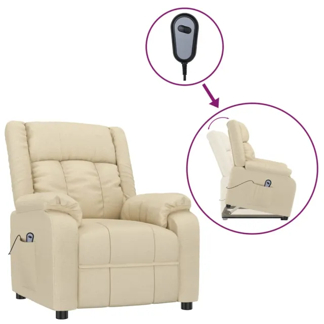 Fauteuil Crème Tissu