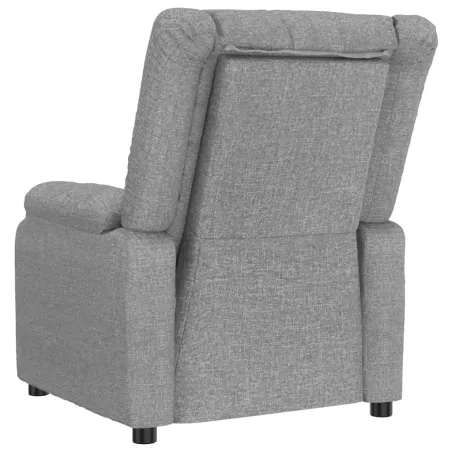 Fauteuil de massage inclinable Gris clair Tissu