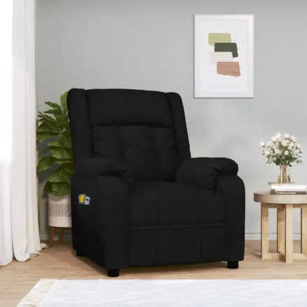 Fauteuil de massage Noir Tissu