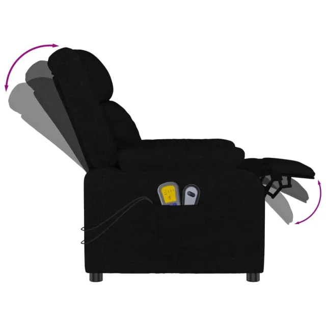 Fauteuil de massage Noir Tissu
