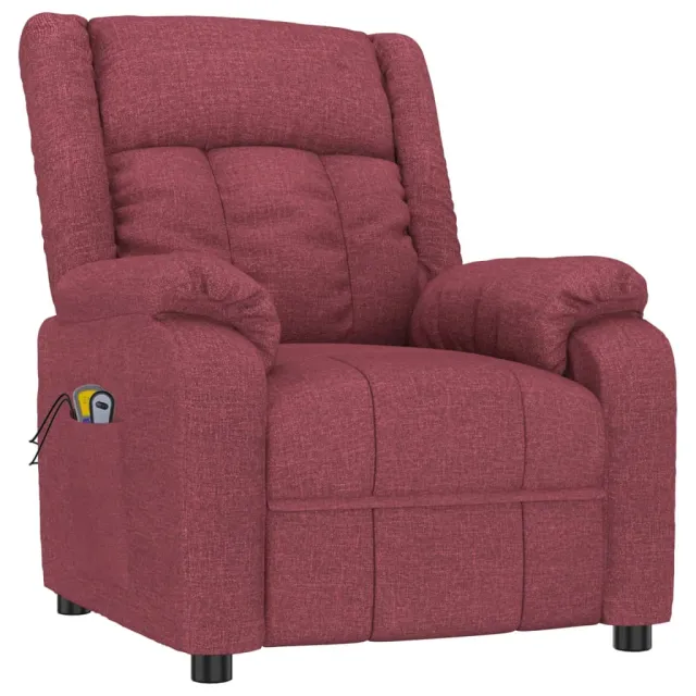 Fauteuil de massage Rouge bordeaux Tissu