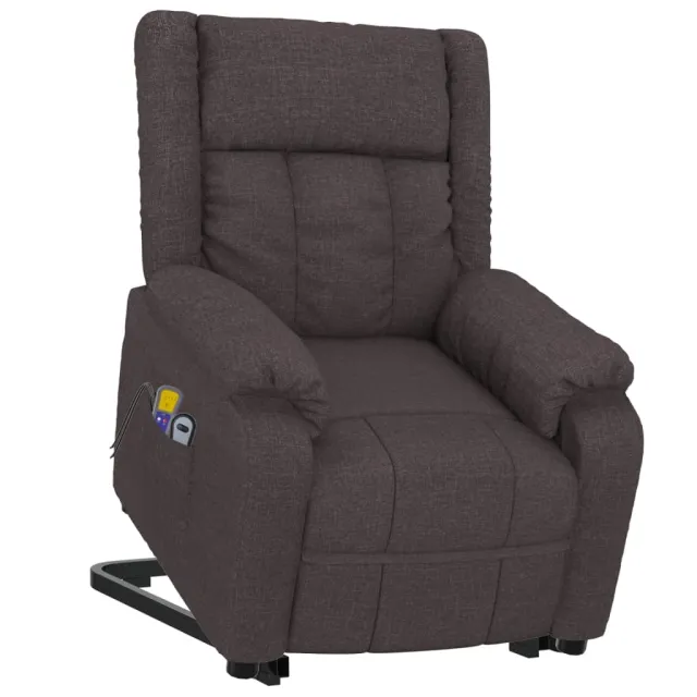 Fauteuil de massage Marron foncé Tissu
