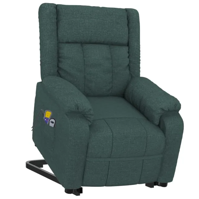 Fauteuil de massage Vert foncé Tissu