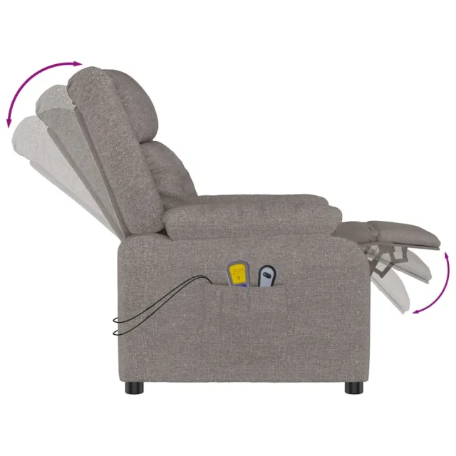 Fauteuil de massage Taupe Tissu