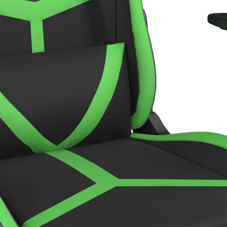 Chaise de jeu Noir et vert Similicuir