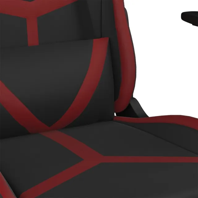 Chaise de jeu Noir et rouge bordeaux Similicuir