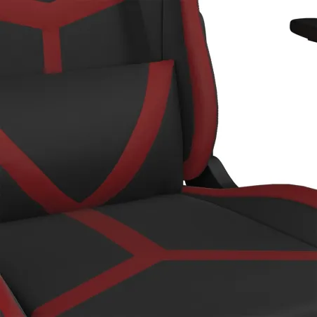 Chaise de jeu Noir et rouge bordeaux Similicuir