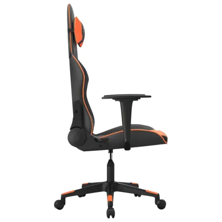 Chaise de jeu Noir et orange Similicuir
