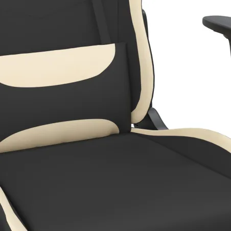 Chaise de jeu Noir et crème Tissu
