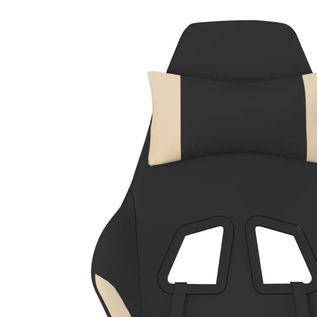 Chaise de jeu Noir et crème Tissu