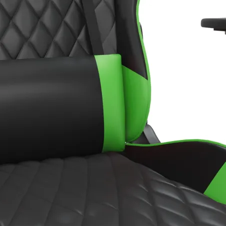 Chaise de jeu Noir et vert Similicuir