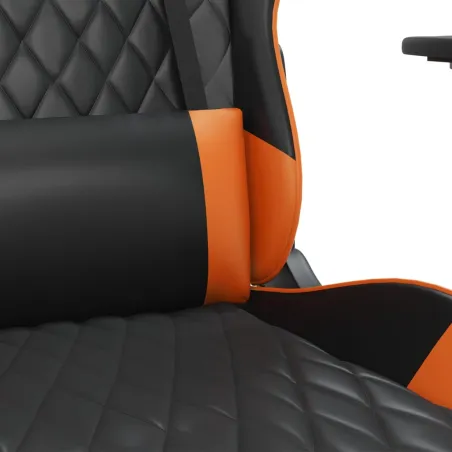 Chaise de jeu Noir et orange Similicuir