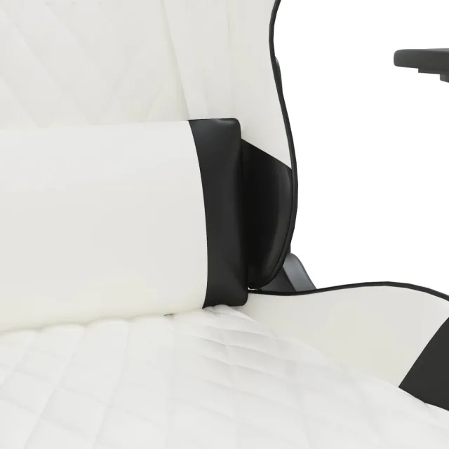 Chaise de jeu Blanc et noir Similicuir