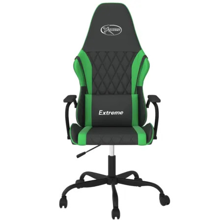 Chaise de jeu Noir et vert Similicuir