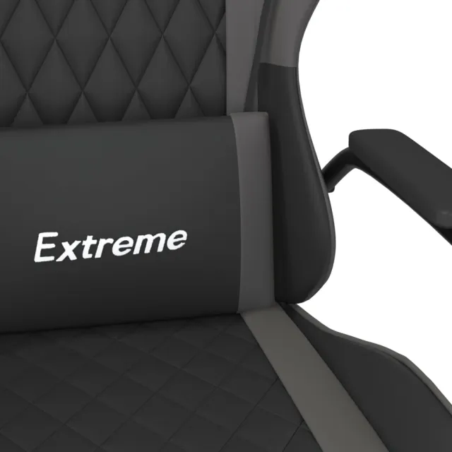 Chaise de jeu Noir et gris Similicuir