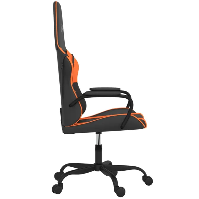 Chaise de jeu Noir et orange Similicuir