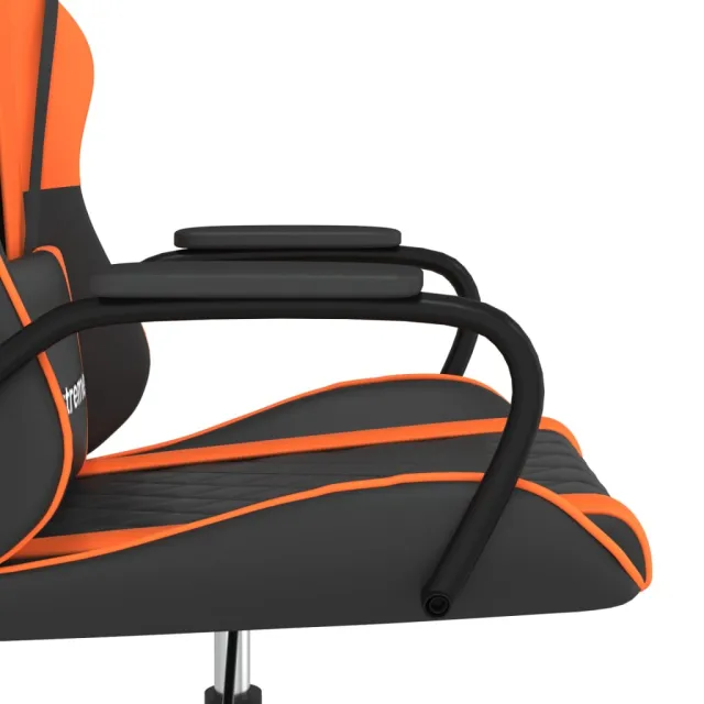 Chaise de jeu Noir et orange Similicuir