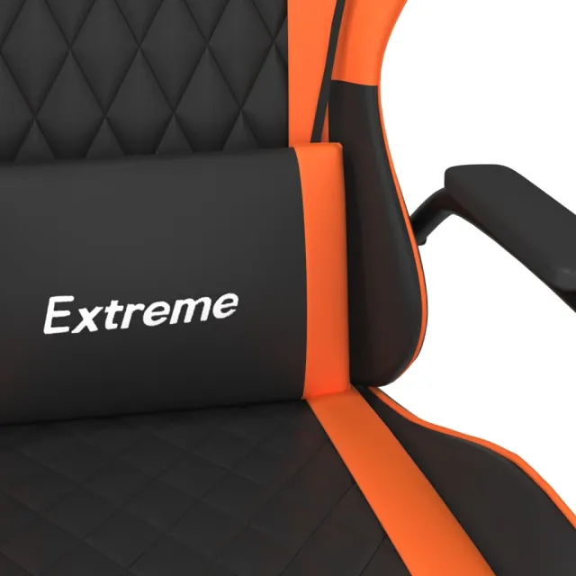 Chaise de jeu Noir et orange Similicuir