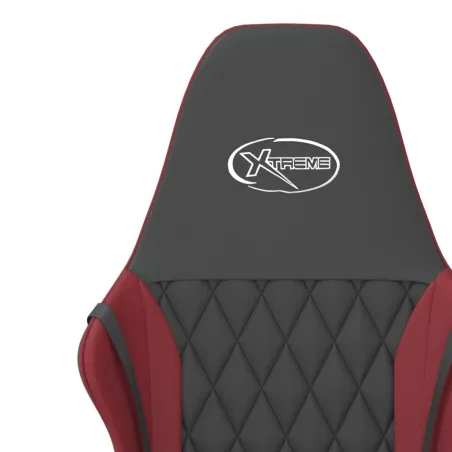 Chaise de jeu Noir et rouge bordeaux Similicuir