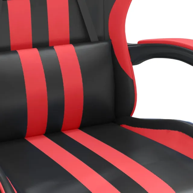Chaise de jeu Noir et rouge Similicuir