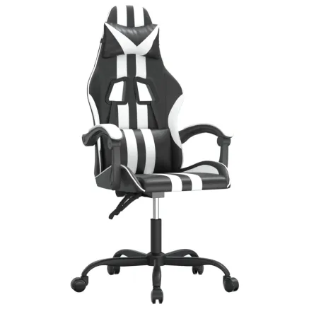 Chaise de jeu Noir et blanc Similicuir 2