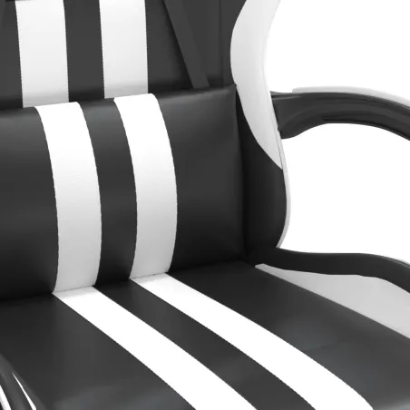Chaise de jeu Noir et blanc Similicuir