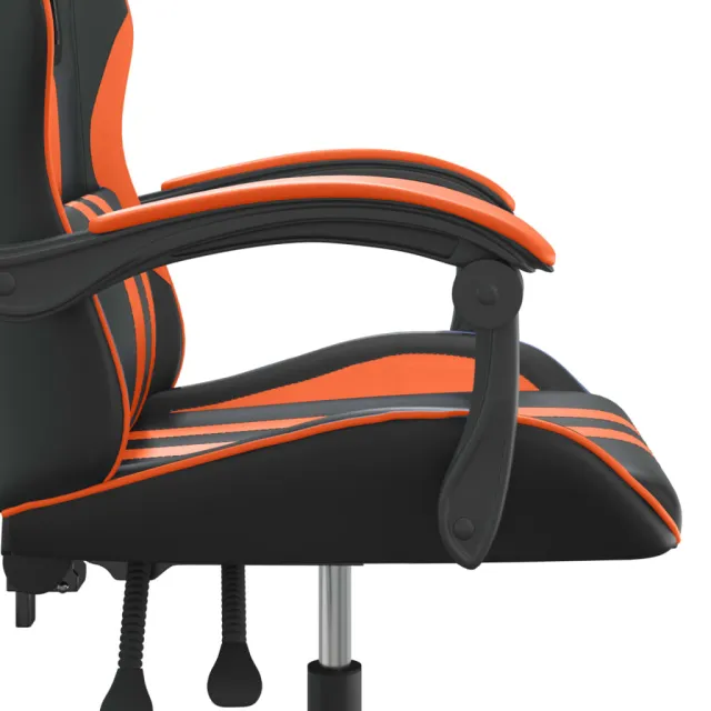 Chaise de jeu Noir et orange Similicuir