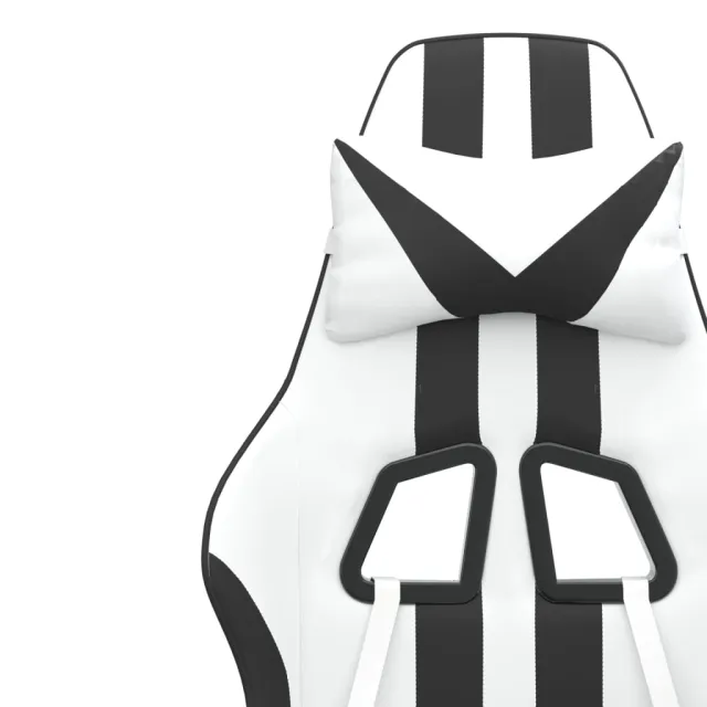 Chaise de jeu Blanc et noir Similicuir