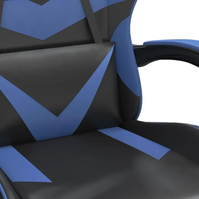 Chaise de jeu Noir et bleu Similicuir