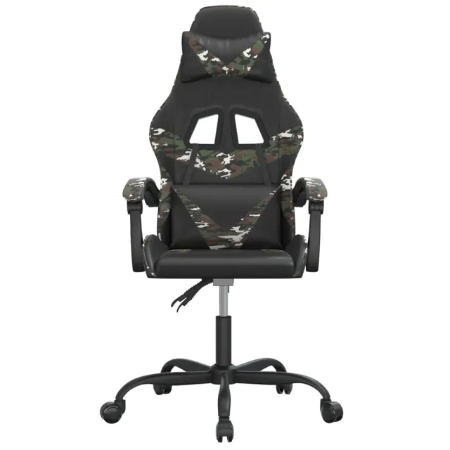 Chaise de jeu Noir et camouflage Similicuir