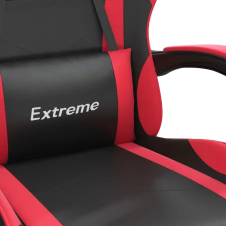 Chaise de jeu Noir et rouge Similicuir