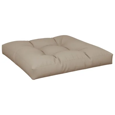Coussin de palette taupe 70x70x12 cm tissu 2