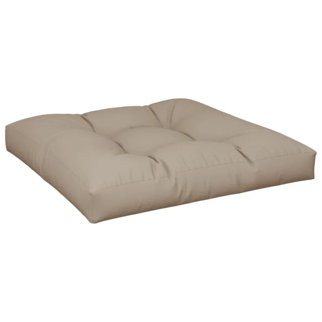 Coussin de palette taupe 70x70x12 cm tissu