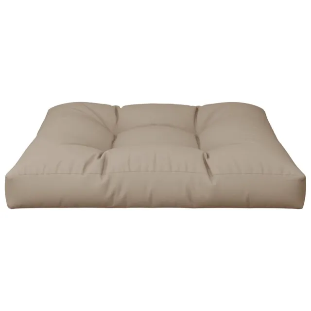 Coussin de palette taupe 70x70x12 cm tissu