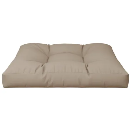 Coussin de palette taupe 70x70x12 cm tissu