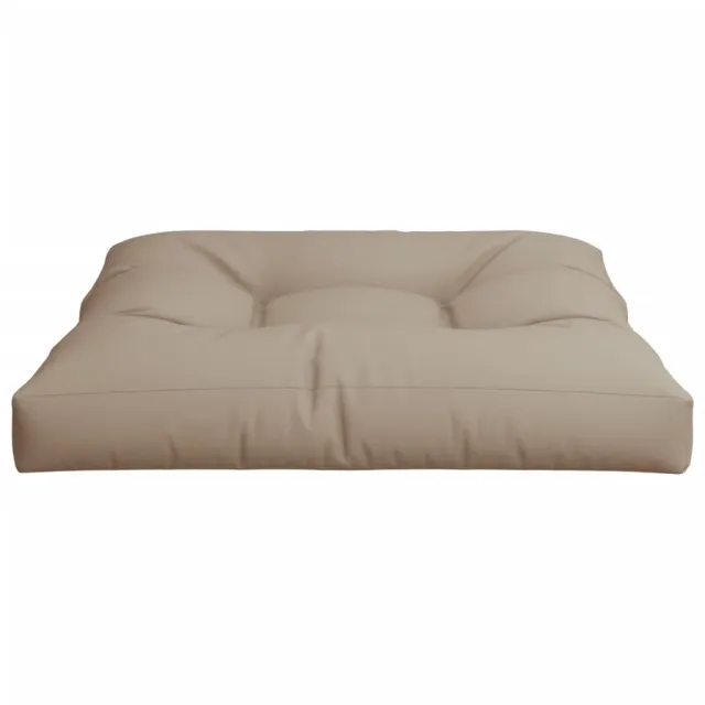 Coussin de palette taupe 70x70x12 cm tissu